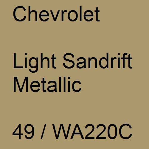 Chevrolet, Light Sandrift Metallic, 49 / WA220C.